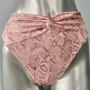 Victorias Secret Swim Bikini Bottom High Waist Twist Snake Print Bottom Medium M